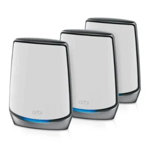 Netgear RBK853-100EUS AX6000 6Gbps Orbi Tri-Band Wi-Fi 6 System with 2 Satellite Extenders