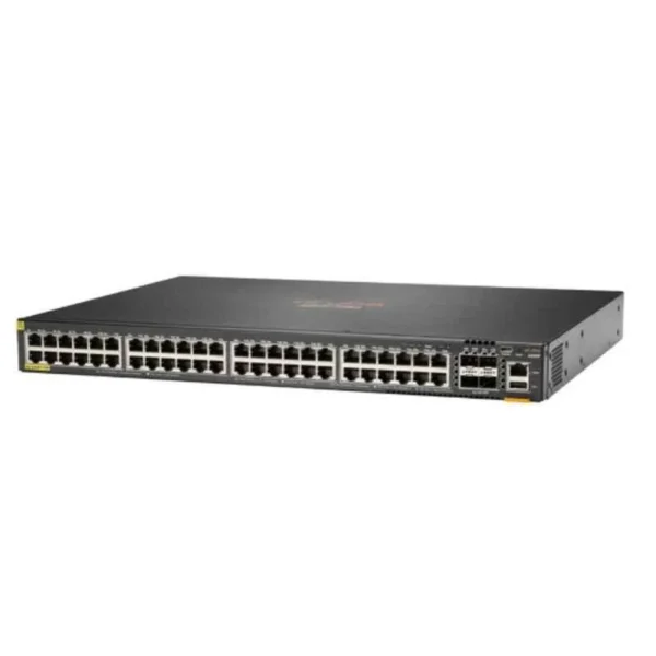 HPE Aruba JL727A 6200F 48G Class4 PoE 4SFP+ 370W Switch with rack-mountable design for enterprise networks
