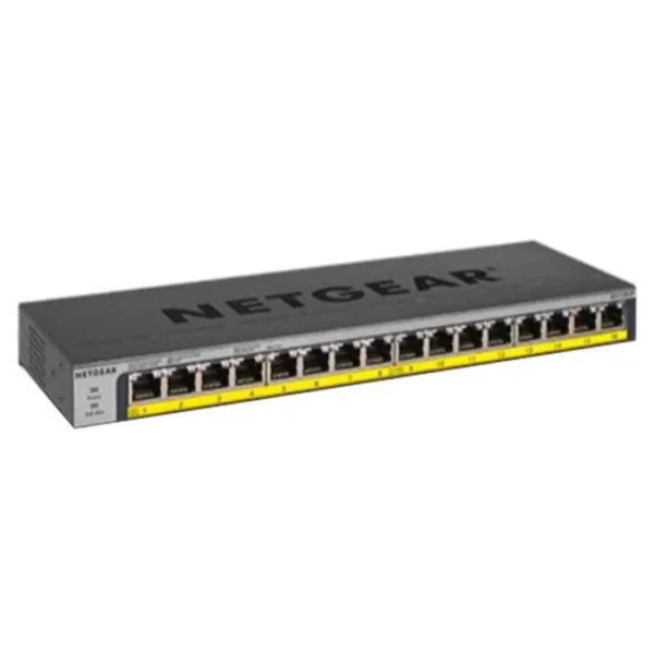 Netgear 76W 16 Ports 32 Gbps Gigabit Ethernet Unmanaged Switch with 16 Port Poe Plus, GS116LP - Image 2
