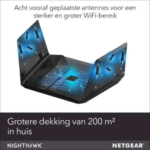 Netgear Nighthawk AX6000 12 Stream Wi-Fi 6 Router, RAX120-100EUS - Image 2