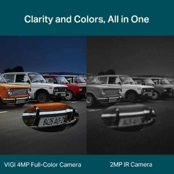 TP-Link VIGI C540V 4MP Outdoor Network IP Camera with Full Colour Dual Lens Varifocal PT, 24h Full-Colour, NVR Enable, Active Defense & 2 Way Audio - Image 4