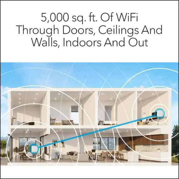 NETGEAR Orbi 2 Pcs 5.4 Gbps Tri-Band WiFi 6 Mesh System Set with Satellite Extenders, RBK762S - Image 3