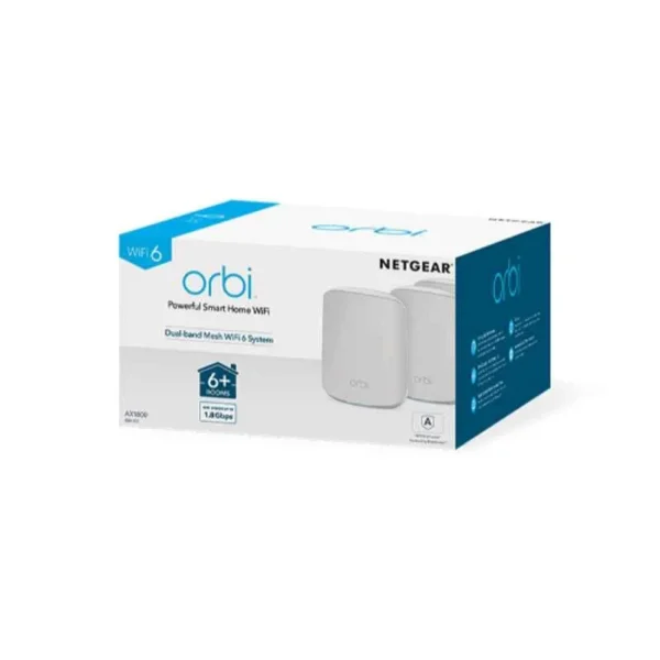 Netgear RBK353-100EUS AX1800 1.8Gbps Orbi Dual Band 6 Mesh System with 2 Satellites - Image 4