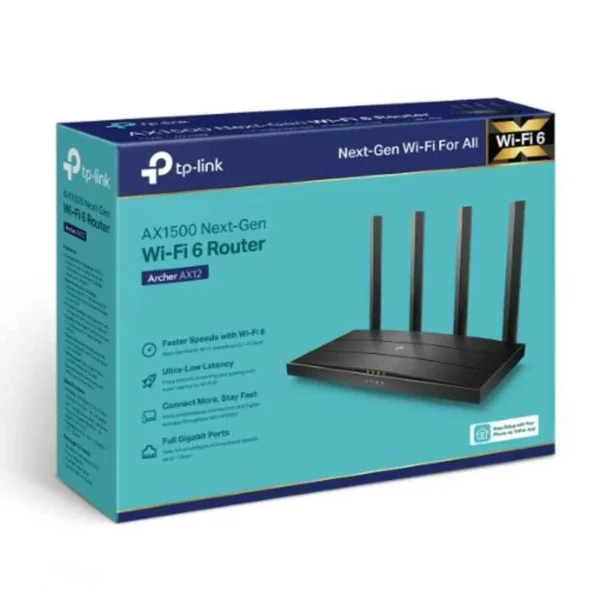 TP-Link AX1500 Next-Gen 1.5 Gbps Wi-Fi 6 Router, Archer AX12 - Image 3