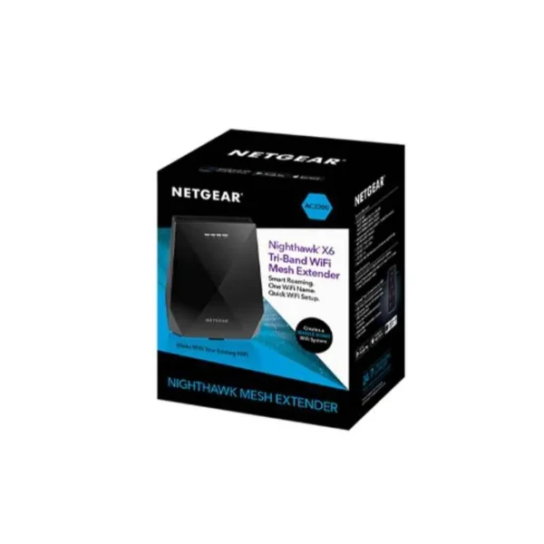 Netgear EX7700-100PES AC2200 2.2Gbps Nighthawk X6 Tri-Band Wi-Fi Mesh Extender with 2 LAN Ports - Image 4