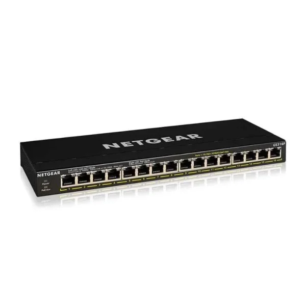 Netgear GS316P 16 Ports 32 Gbps Gigabit Ethernet PoE Unmanaged Switch