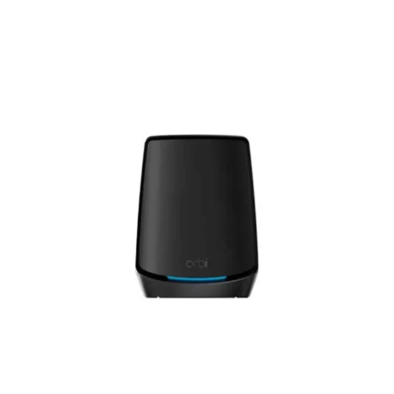 NETGEAR Orbi RBS860B AX6000 Tri-Band WiFi 6 Add-on Satellite in black, extending mesh WiFi coverage for homes.