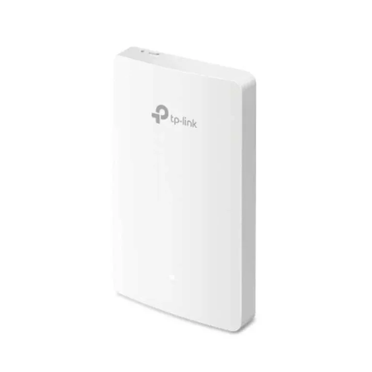TP-Link Omada EAP235-Wall AC1200 Wireless MU-MIMO Gigabit Wall Plate Access Point installed in a hotel room.