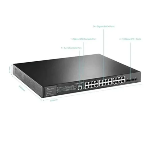 TP-Link JetStream 24-Port Gigabit and 4-Port 10GE SFP+ L2+ Managed Switch with 24-Port PoE, TL-SG3428XMP - Image 5
