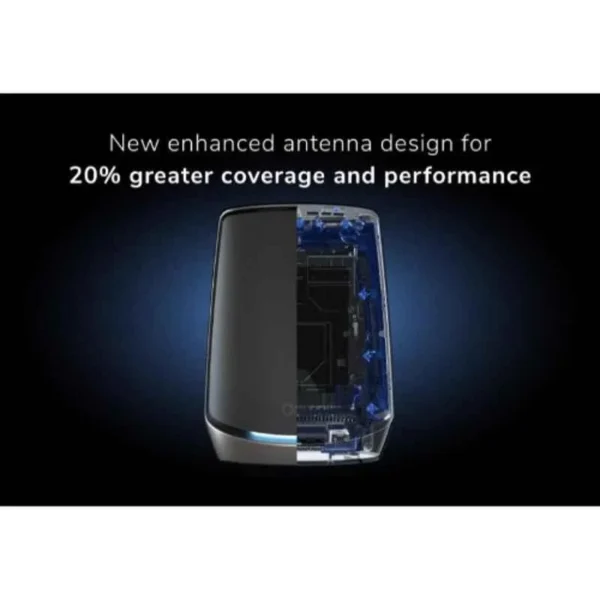 NETGEAR Orbi 860 6 Gbps Black Tri-Band WiFi 6 Mesh System Set with 10GB Port, RBS860B - Image 5