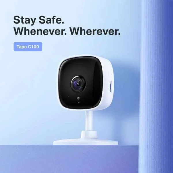 TP-Link Tapo C100 2MP 1080p FHD Indoor Smart Wi-Fi Camera with Alexa Enabled, 2-Way Audio, Night Vision, Motion Detection, Sound & Light Alarm - Image 2