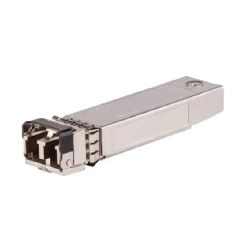 HPE Aruba J9150D 10G SFP+ LC SR Transceiver for 300m OM3 MMF connectivity in data centers.