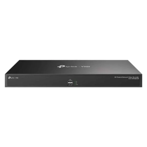 32 Channel Network Video Recorder with mass storage and dual Ethernet ports for advanced surveillance.