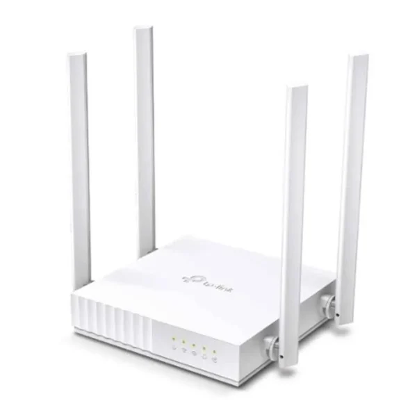 TP-Link Archer C24 AC750 Dual-Band Wi-Fi Router front view with four antennas
