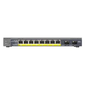 Netgear 10 Port Gigabit Ethernet Smart Switch with 8 PoE Ports & 2 Dedicated SFP Ports, GS110TP