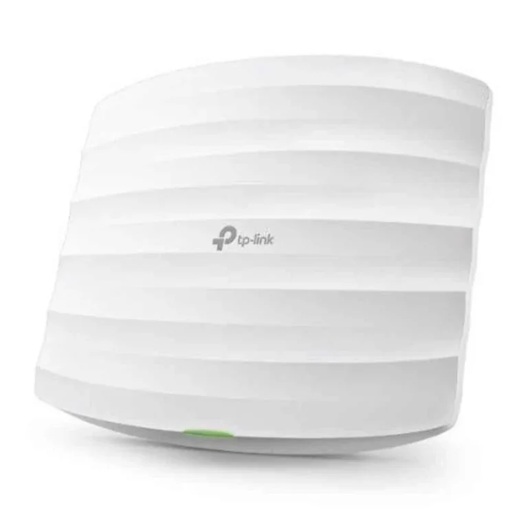 TP-Link Omada EAP225 AC1350 Wireless MU-MIMO Gigabit Ceiling Mount Access Point installed in a modern office