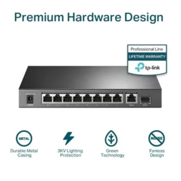 TP-Link TL-SG1210P 10-Port Gigabit Desktop Switch - Image 5
