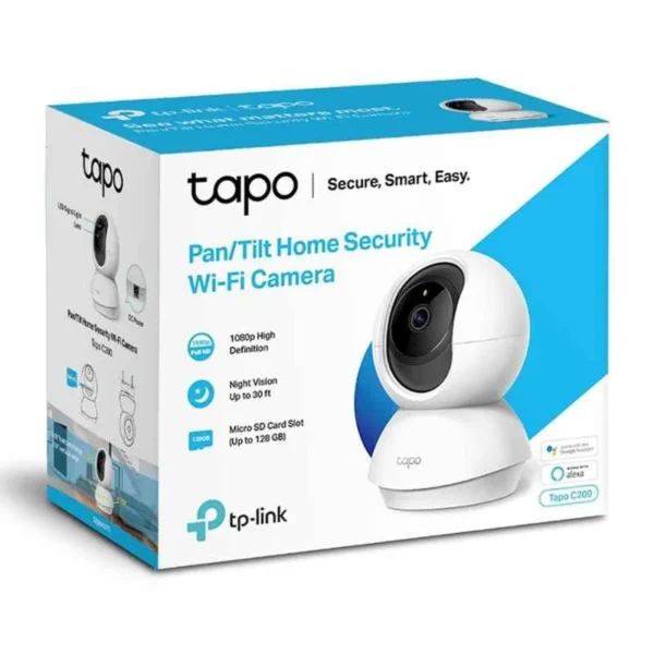 TP-Link Tapo C200 360 2MP 1080P FHD Indoor PT Smart WiFi Camera with Alexa Enabled, 2-Way Audio, Night Vision, Motion Detection, Sound & Light Alarm - Image 4