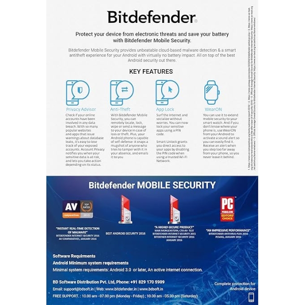 Bitdefender - 1 Device,1 Year - Mobile Security | Android| Latest Version | Email Delivery | - Image 2