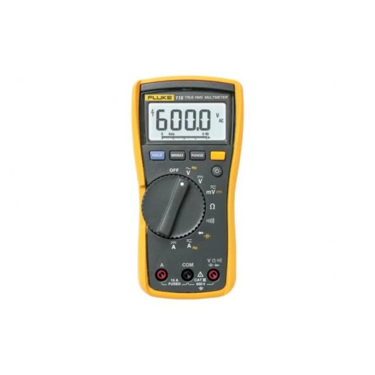 Fluke 110 Series Digital Multimeter (114, 115, 116, 117) for accurate electrical and HVAC testing in a compact, true-RMS design.