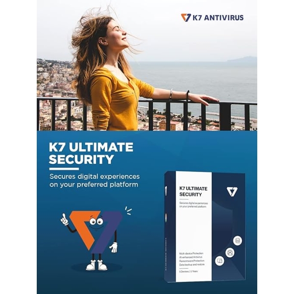 K7 Ultimate Security Antivirus Software 2025 | 5 Devices | 5Year | Threat Protection | Internet Security, Mobile Protection| Windows laptop, PC | Mac® | Phones | Tablets | Email Delivery | - Image 3