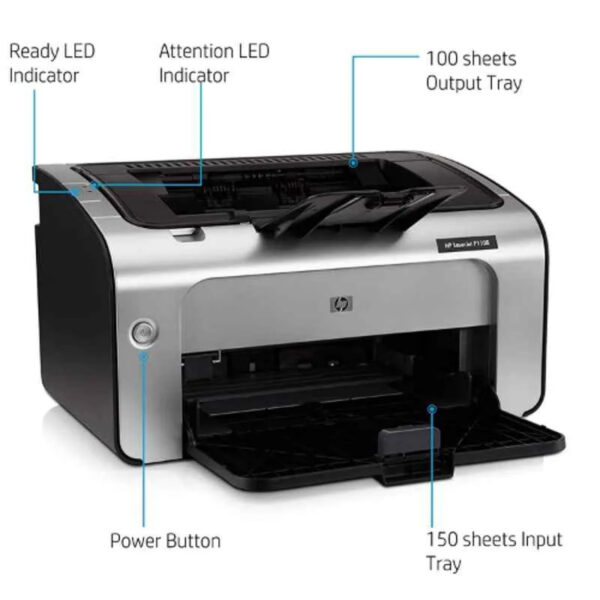 HP LaserJet Pro P1108 Single Function Monochrome Laser Printer, CE655A - Image 3