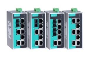 Moxa EDS-208A 8-port unmanaged Ethernet switch for reliable industrial networking in harsh environments