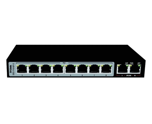 D-Link DES-F1010P-E 10-Port PoE+ Surveillance Switch - Image 4