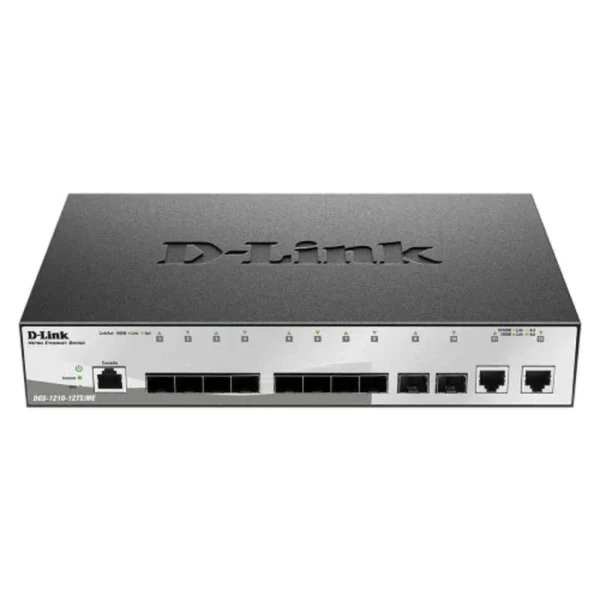 D-Link 12-Port Gigabit Fiber Metro Ethernet Switch, DGS-1210-12TS/ME, high-speed networking solution