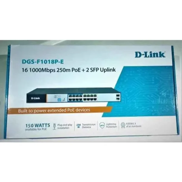 D-Link DGS-F1018P-E 16-Port Gigabit PoE Switch - Image 5