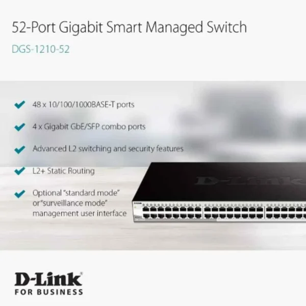 D-Link DGS-1210-52 52-Port Gigabit Smart Managed Switch - Image 3