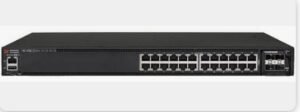 RUCKUS ICX 7550-24P 24-port Gigabit PoE switch for enterprise Wi-Fi 6 and smart building connectivity.