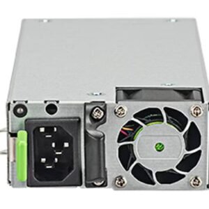 RUCKUS RPS22 AC PoE Power Supply for ICX 7550 switches with standard or reversed airflow in a rack-mounted setup.