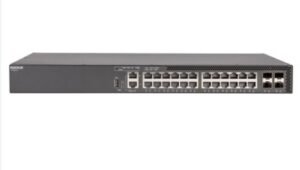 RUCKUS ICX 8200-24P 24-port Gigabit PoE+ switch with 4x25 GbE SFP28 uplinks for enterprise networks.