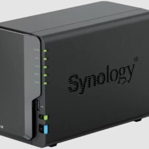 Synology DS225+ 2-Bay NAS front view with dual LAN ports and USB interface