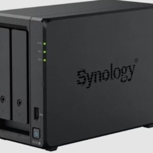 Synology DS725+ NAS front view with dual LAN ports and NVMe slots