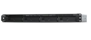 Synology RackStation RS422+ 4-Bay Rackmount NAS Front and Rear View