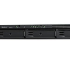 Synology RackStation RS422+ 4-Bay Rackmount NAS Front and Rear View